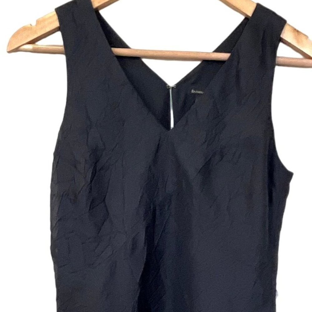 Vintage Banana Republic Charcoal Grey 100% Silk Crinkled Maxi Dress 2 - Picture 4 of 13